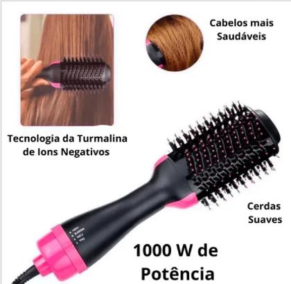 Imagem de Escova Secadora Profissional Seca Alisa E Modela Cabelo Com Cabo