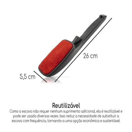 Imagem de Escova Tira Pelos Papa Bolinha Reutilizavel Giratorio Roupa