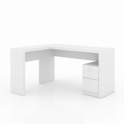 Imagem de Escritório com Mesa para Computador e Armário Canto Branco - FdECOR