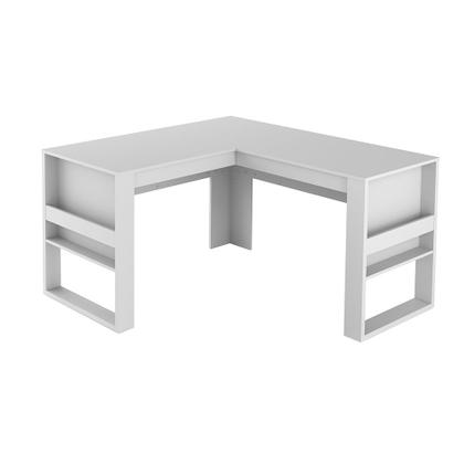 Imagem de Escritório Completo com Mesa Angular Armário Alto Balcão e Gaveteiro Moon MDP Branco G69 - Gran Belo
