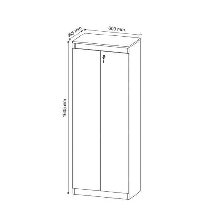 Imagem de Escritório Completo com Mesa Angular Armário Alto Balcão e Gaveteiro Moon MDP Branco G69 - Gran Belo