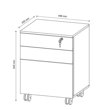 Imagem de Escritório Completo com Mesa Angular Armário Alto Balcão e Gaveteiro Moon MDP Branco G69 - Gran Belo