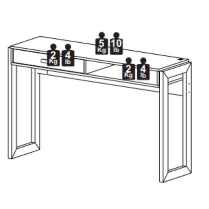 Imagem de Escrivaninha 1 Gaveta 6055 NEW JB Móveis