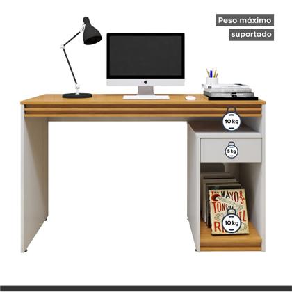 Imagem de Escrivaninha 120cm 1 Porta 1 Gaveta 100% MDF Madrid