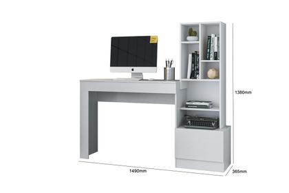 Imagem de Escrivaninha 150cm MDF com Gaveta Mesa Home Office Quarto Computador Estudo Organizador Moderna