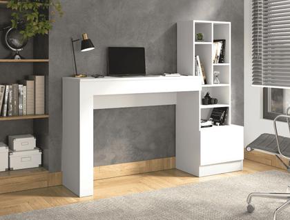 Imagem de Escrivaninha 150cm MDF com Gaveta Mesa Home Office Quarto Computador Estudo Organizador Moderna