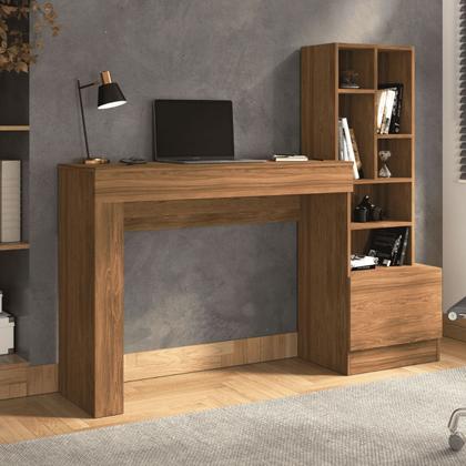 Imagem de Escrivaninha 150cm MDF com Gaveta Mesa Home Office Quarto Computador Estudo Organizador Moderna