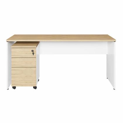 Imagem de Escrivaninha 180cm x 70cm Pé Painel Gaveteiro 3 Gavetas F5