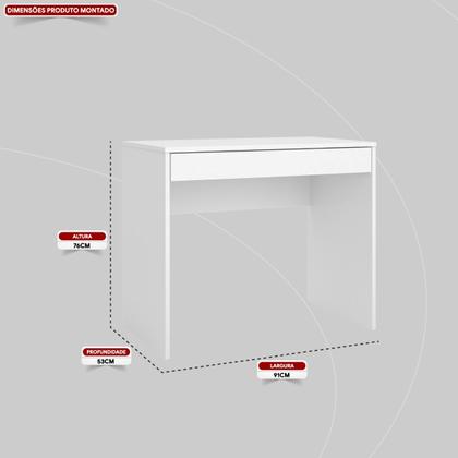 Imagem de Escrivaninha 1Gaveta Facility Quarto e Escritório Branco