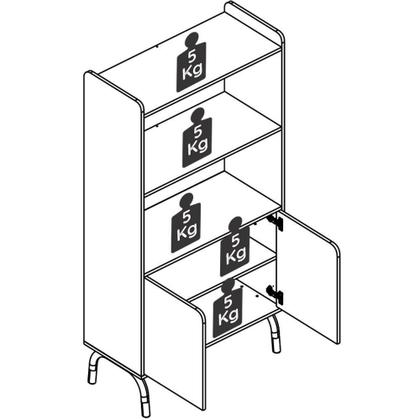 Imagem de Escrivaninha 2 Gavetas E Armario 27999x27996 Hanover Nero Artesano Hanover Nero
