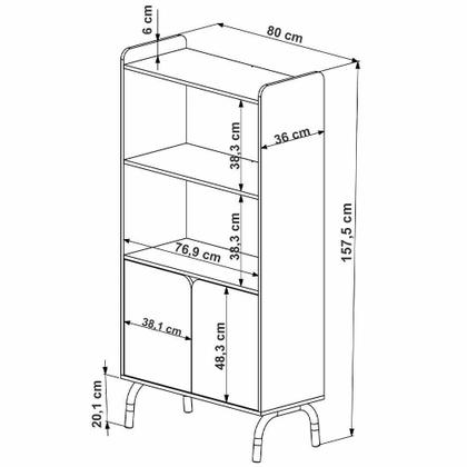 Imagem de Escrivaninha 2 Gavetas E Armario 27999x27996 Hanover Nero Artesano Hanover Nero