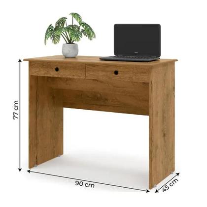 Imagem de Escrivaninha 2 Gavetas Para Escritório - Freijo - EJ Móveis