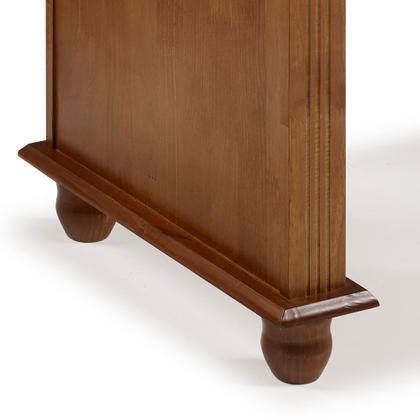 Imagem de Escrivaninha 3 Gavetas Suporte para Teclado Divisor de Ambiente 50605 Linz Moveis - Imbuia Glazer