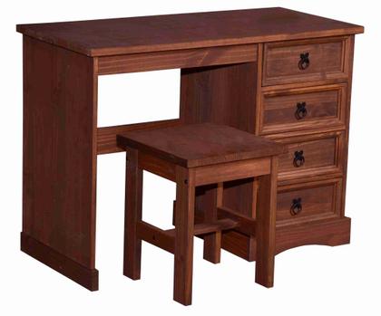 Imagem de Escrivaninha 4 Gavetas com Banqueta 100%Madeira Maciça Acapulco