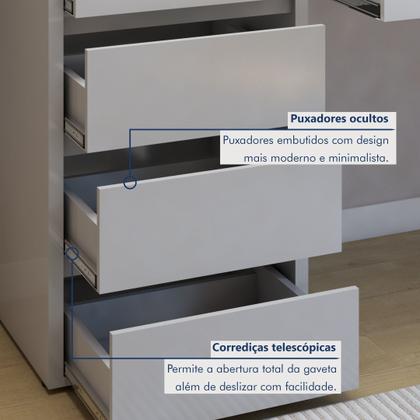 Imagem de Escrivaninha 5 Gavetas 100% MDF Berlim Yescasa