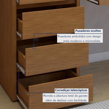 Imagem de Escrivaninha 5 Gavetas 100% MDF Berlim Yescasa
