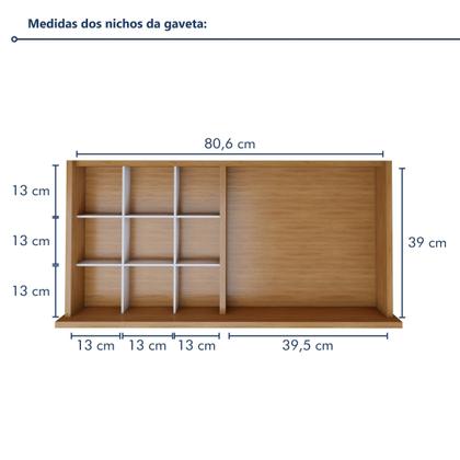 Imagem de Escrivaninha 5 Gavetas 100% MDF Berlim Yescasa