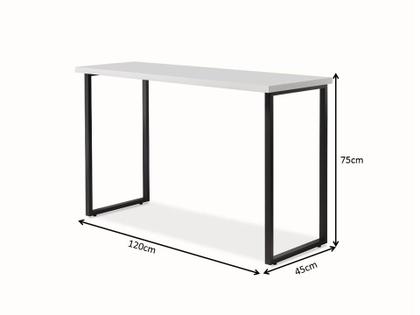 Imagem de escrivaninha aparador quarto 120cm branco com preto