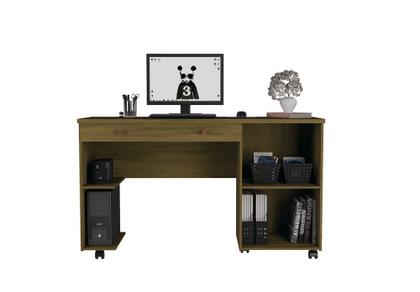 Imagem de Escrivaninha Ariel Freijo 2 gavetas 1 porta, prateleira para CPU e rodízios Luxo Móveis Primus