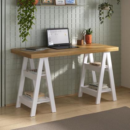 Imagem de Escrivaninha Art II Mesa estilo Cavalete com Prateleiras