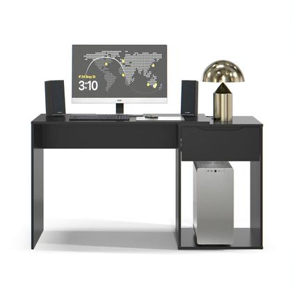 Imagem de Escrivaninha Bancada para Notebook Quarto Mesa de Computador Home Office Estudo Estação de Trabalho com 1 Gaveta Flow Preto