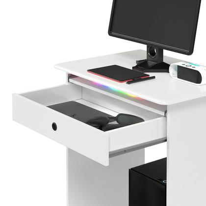 Imagem de Escrivaninha Bancada para Notebook Quarto Mesa de Computador Home Office Estudo Estação de Trabalho com 2 Gavetas Pratica