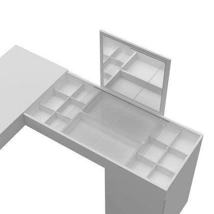 Imagem de Escrivaninha canto mobler penteadeira  star branco fosco