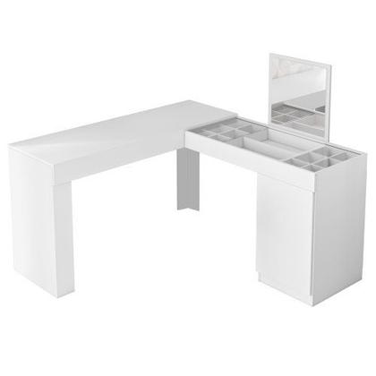 Imagem de Escrivaninha canto mobler penteadeira  star branco fosco