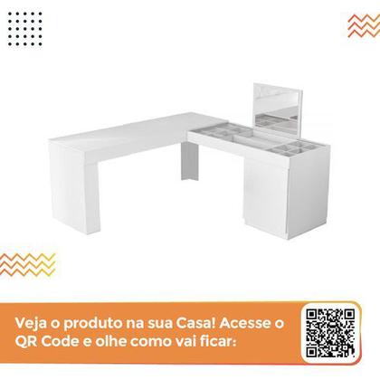 Imagem de Escrivaninha canto mobler penteadeira  star branco fosco