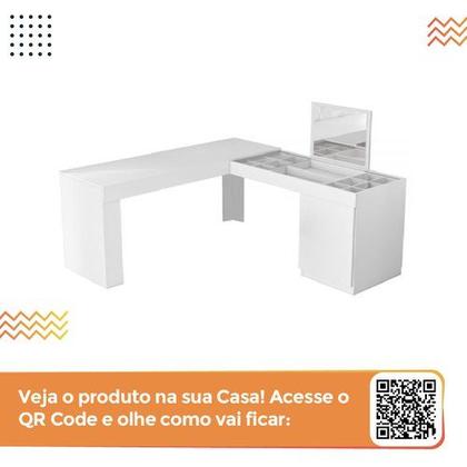 Imagem de Escrivaninha canto mobler penteadeira star branco fosco