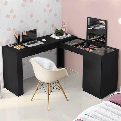 Imagem de Escrivaninha Canto Penteadeira Star com Vidros de Correr