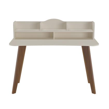 Imagem de Escrivaninha com 5 Nichos 120 cm Penteadeira Feminina Sofia Off White/Cedro 100% em MDF