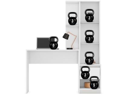 Imagem de Escrivaninha com Armário 1 Gaveta 3 Prateleiras Demóbile Offic