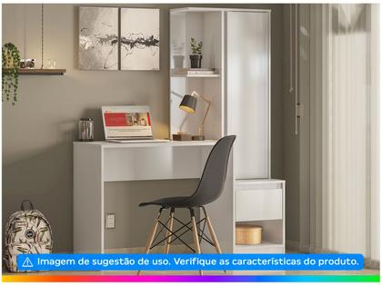 Imagem de Escrivaninha com Armário 1 Gaveta 3 Prateleiras Demóbile Offic