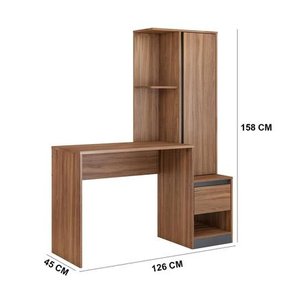 Imagem de Escrivaninha com Armario 1 Porta 1 Gaveta 1 Nicho Office Bélgica