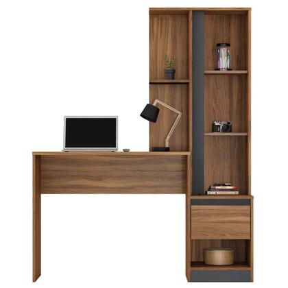 Imagem de Escrivaninha Com Armário 1 Porta 1 Gaveta Office Morada D02 Amendola/Grafito - Mpozenato