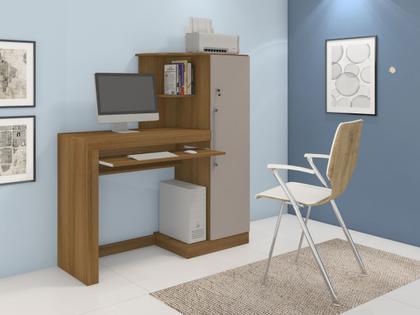 Imagem de Escrivaninha com Armário 1 Porta com Chave Aroeira JCM Movelaria