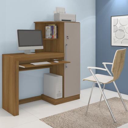 Imagem de Escrivaninha com Armário 1 Porta com Chave Aroeira JCM Movelaria