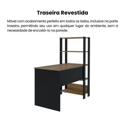 Imagem de Escrivaninha com Estante 4 Prateleiras Match