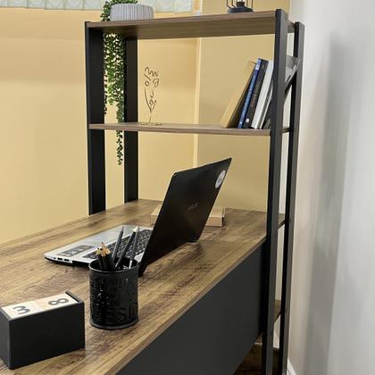 Imagem de Escrivaninha com Estante 4 Prateleiras Match