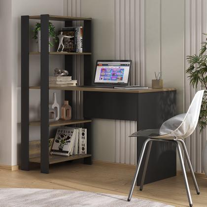 Imagem de Escrivaninha com Estante 4 Prateleiras Match