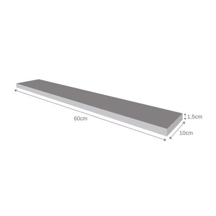 Imagem de Escrivaninha com Estante e Prateleira KitCubos Cinza Cristal