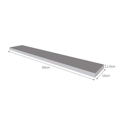 Escrivaninha com Estante e Prateleira KitCubos Cinza Cristal - Bramov Imagem de Escrivaninha com Estante e Prateleira KitCubos Cinza Cristal