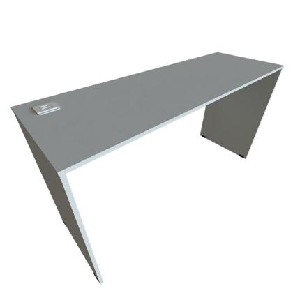 Imagem de Escrivaninha com Estante e Prateleira KitCubos Cinza Cristal