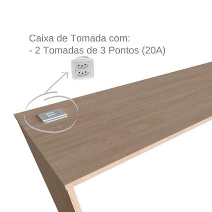 Escrivaninha com Estante e Prateleira KitCubos Geneve - Bramov Imagem de Escrivaninha com Estante e Prateleira KitCubos Geneve