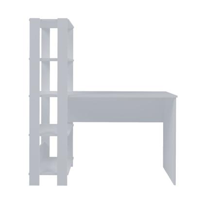 Imagem de Escrivaninha Com Estante Lateral Artely Match Cor Branco