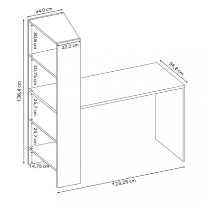 Imagem de Escrivaninha com Estante Office NT 2105 Notável Móveis