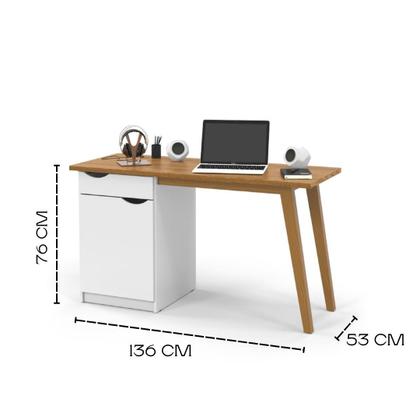 Imagem de Escrivaninha com Estante para Computador 1 Gaveta Prism Patrimar Moveis