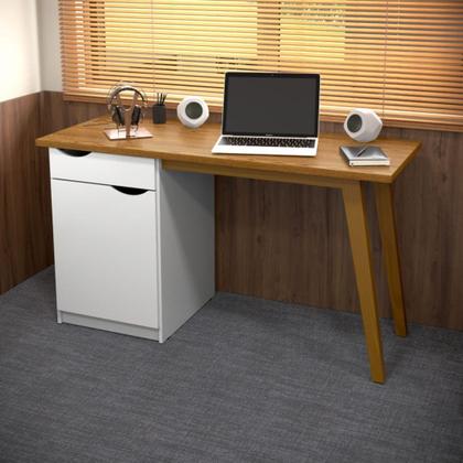 Imagem de Escrivaninha com Estante para Computador 1 Gaveta Prism Patrimar Moveis
