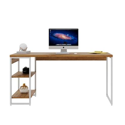 Imagem de Escrivaninha com Estante Studio Mel e Branca 150x75 cm